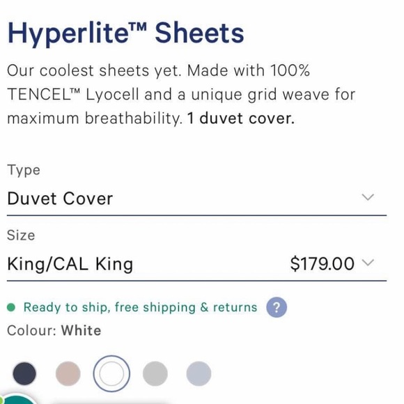 Casper Hyperlite Duvet Cover for KING/CAL KING - Picture 2 of 7